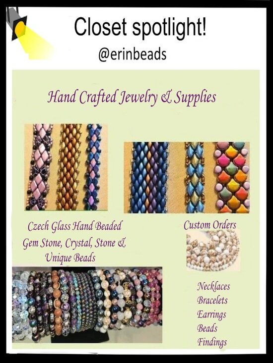 Hand Crafted Jewelry - Check out @erinbeads Closet For Hand Crafted Jewelry Accessories